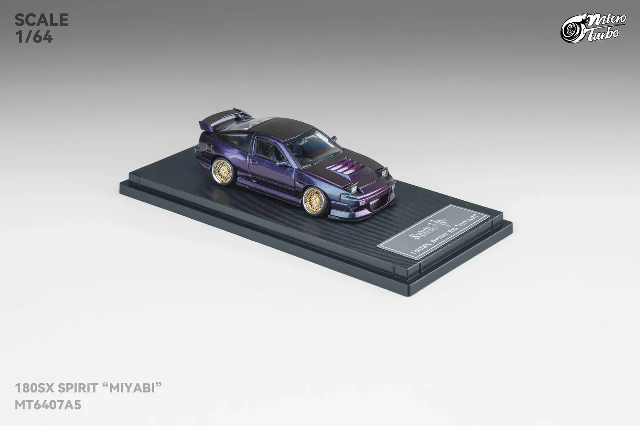 Custom Rocket Bunny Nissan 180SX - Purple GMHS Special Edition Micro Turbo 1:64 - Image 3