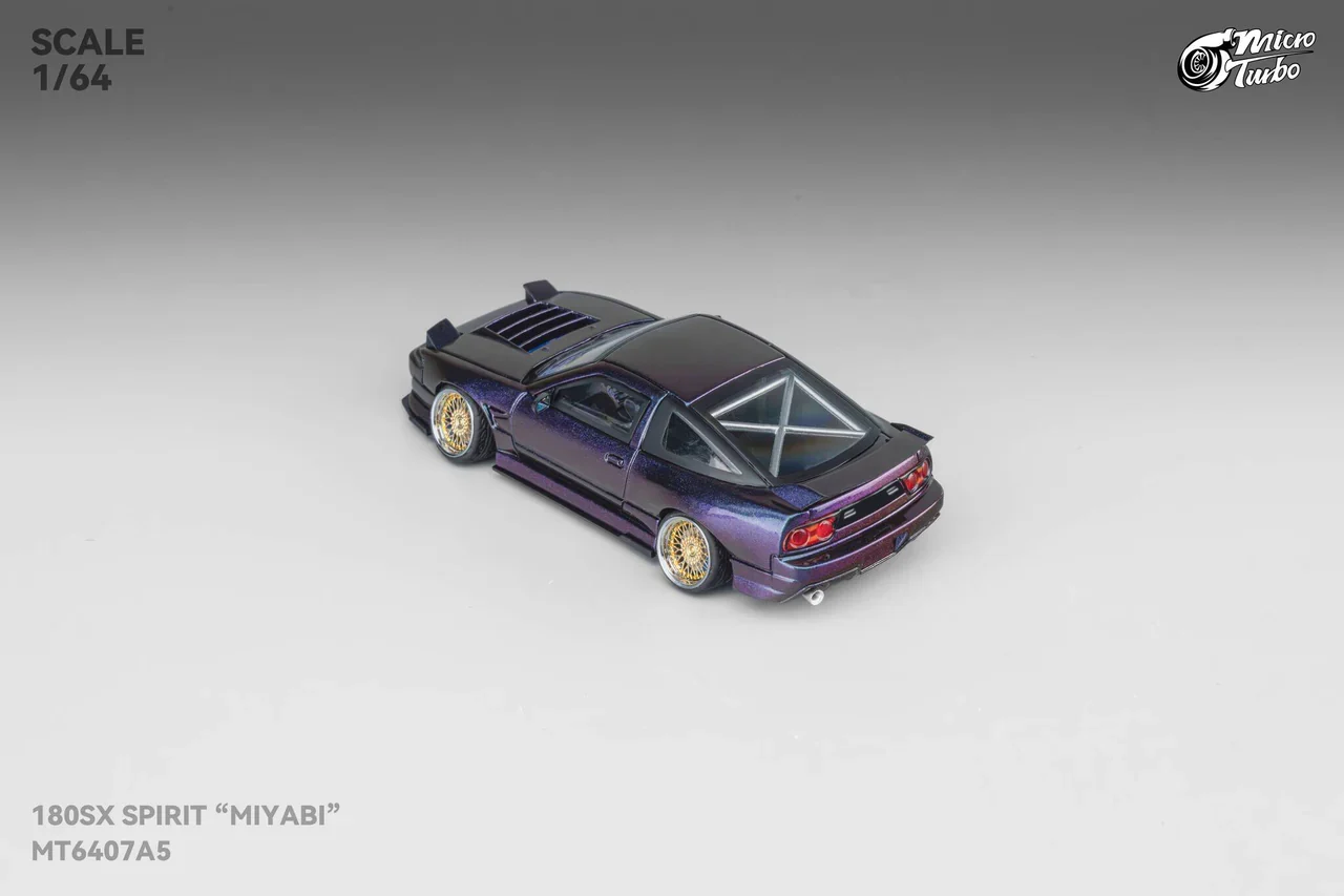 Custom Rocket Bunny Nissan 180SX - Purple GMHS Special Edition Micro Turbo 1:64 - Image 4