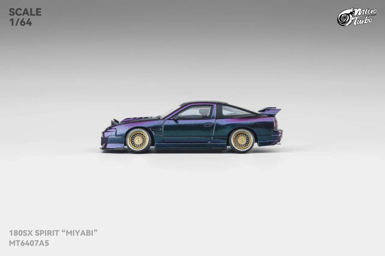 Custom Rocket Bunny Nissan 180SX - Purple GMHS Special Edition Micro Turbo 1:64 - Image 7