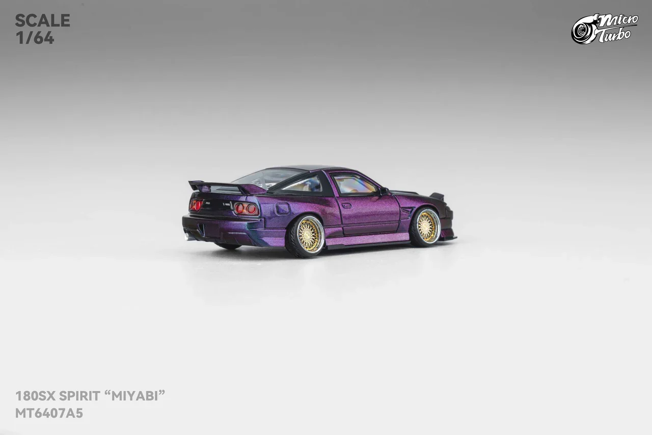 Custom Rocket Bunny Nissan 180SX - Purple GMHS Special Edition Micro Turbo 1:64 - Image 8