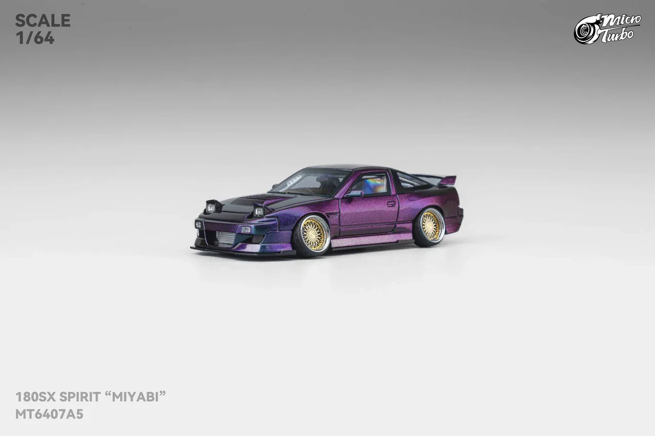 Custom Rocket Bunny Nissan 180SX - Purple GMHS Special Edition Micro Turbo 1:64 - Image 9