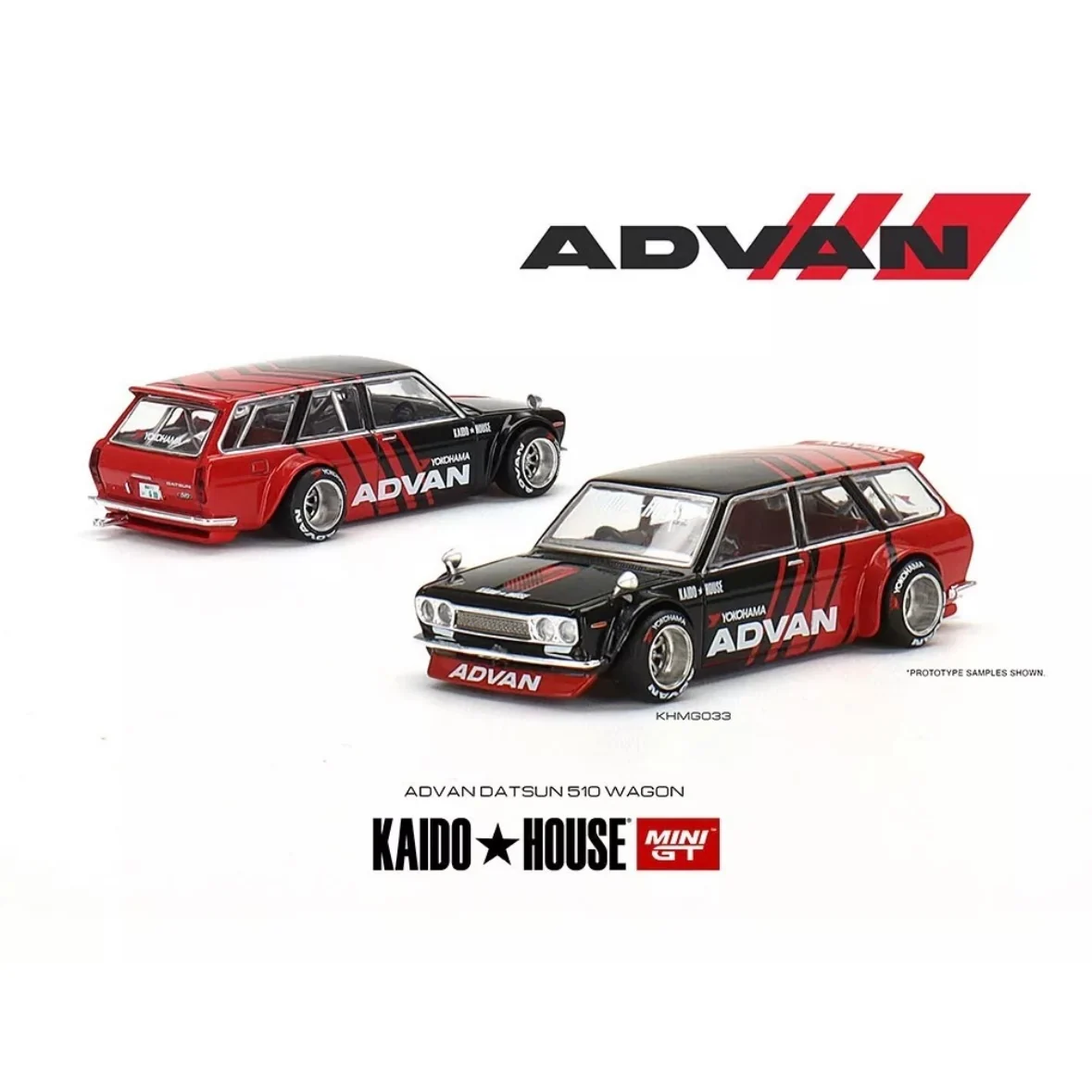 Datsun 510 Pro Street Wagon Advan Kaido House x Mini GT Yokohama 1/64