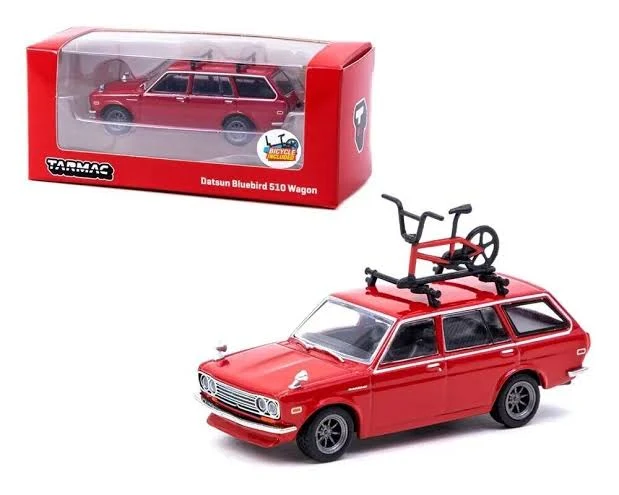 Datsun Bluebird 510 Wagon With Bike & Rack Tarmac Works 1:64 Global 64 - Image 2