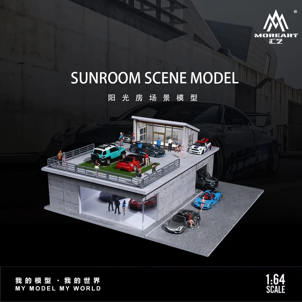 Diorama Sunroom Theme with LED Light - Moreart 1:64 Scale