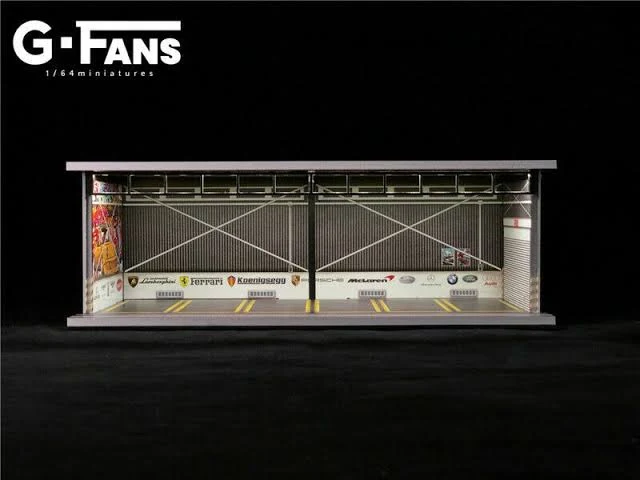 Exotic Garage Diorama with LED Lights 1:64 G-FANS - Image 2
