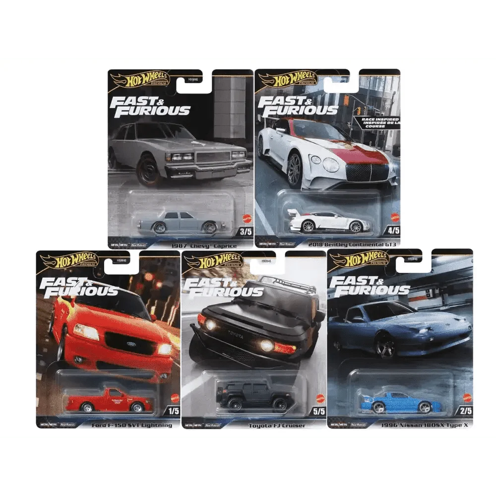 Fast & Furious 2024 Mix H Complete Set 1-5 Hotwheels Premium 1:64
