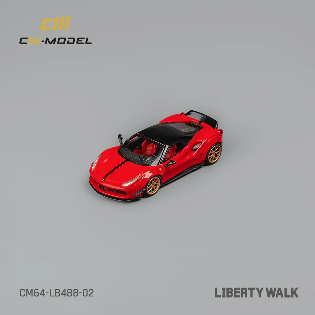 FERRARI 488 LBWK LIBERTY WALK (RED) CM-MODEL 1:64 - Image 2
