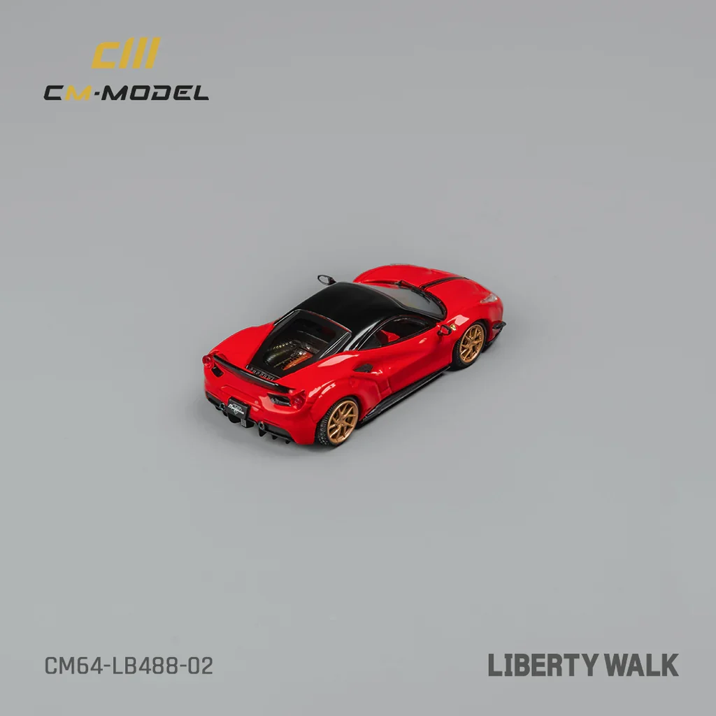 FERRARI 488 LBWK LIBERTY WALK (RED) CM-MODEL 1:64 - Image 3
