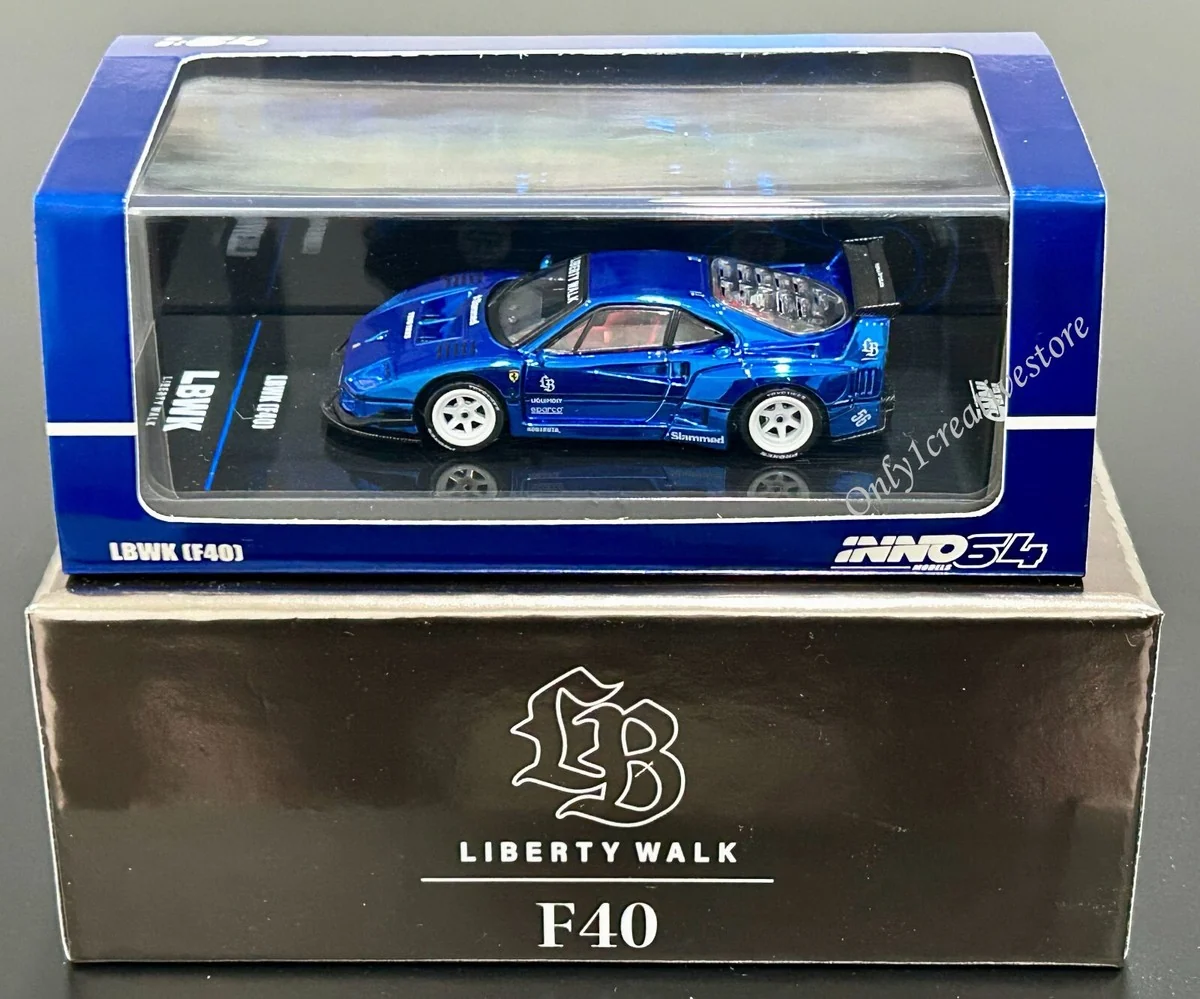 Ferrari F40 Chrome Black *CHASE* (Blue Chrome) - Inno64 - Image 3