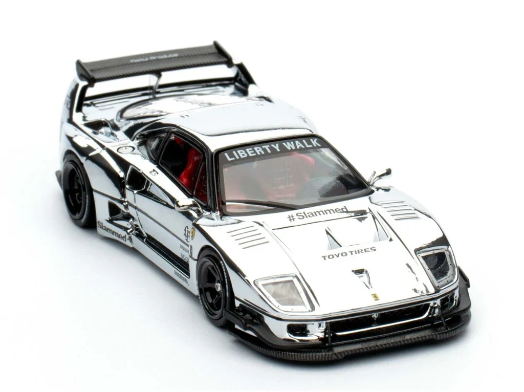 FERRARI F40 LBWK (CHROME SILVER) - INNO64 1:64 - Image 4