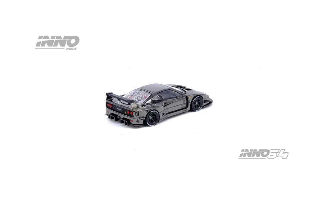 FERRARI F40 LBWK LIBERTY WALK (CHROME BLACK) INNO64 1:64 - Image 4