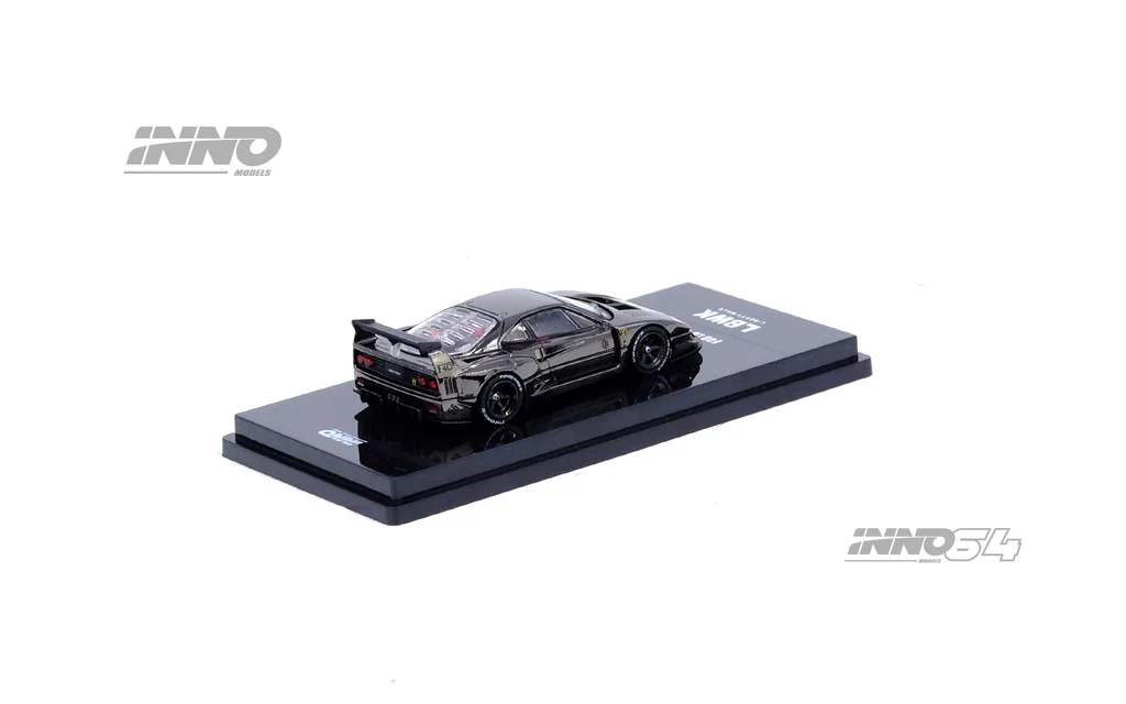 FERRARI F40 LBWK LIBERTY WALK (CHROME BLACK) INNO64 1:64 - Image 6