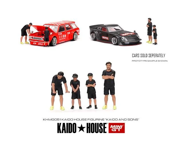Figurine Set of 4 Kaido & Sons – Limited Edition Kaido House x Mini GT 1:64