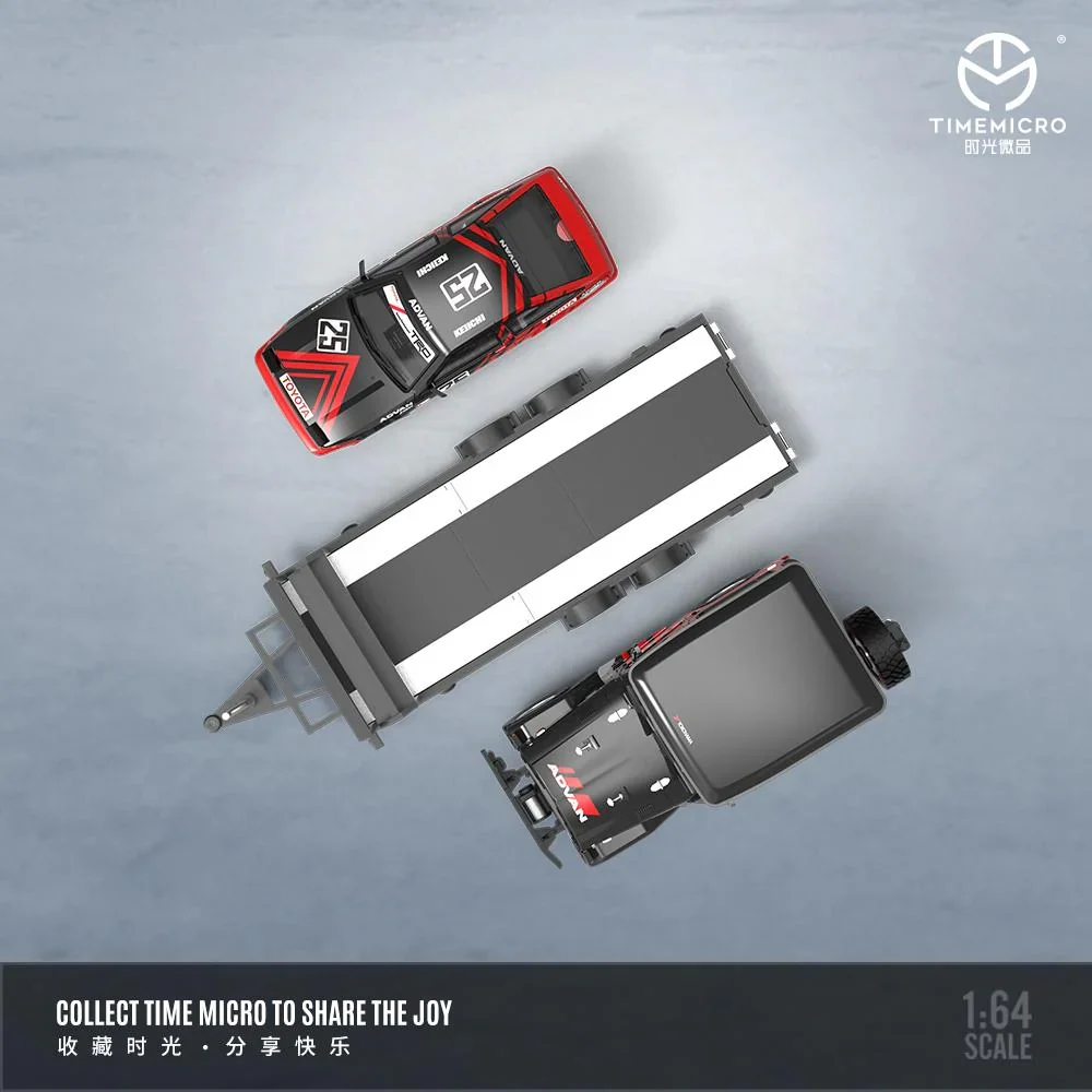 FJ40 TOYOTA & AE86 - TRAILER SET ADVAN *LIMITED TO 999pcs TimeMicro 1:64 - Image 3