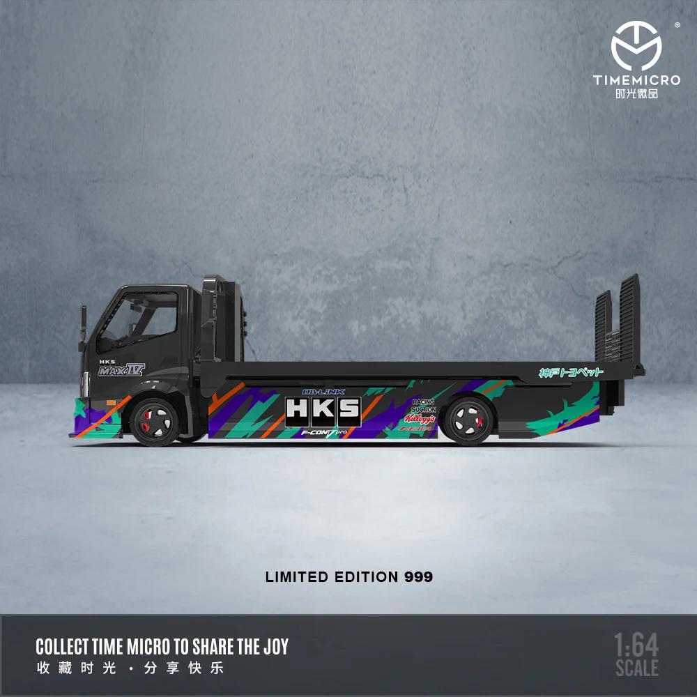 H300 flatbed Transport truck trailer HKS *LIMITED TO 999pcs* TimeMicro 1:64 - Image 2