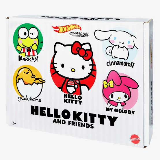 Hello Kitty and Friends 5pc Set (BBHGP04) Hot Wheels Character Cars NEW & SEALED