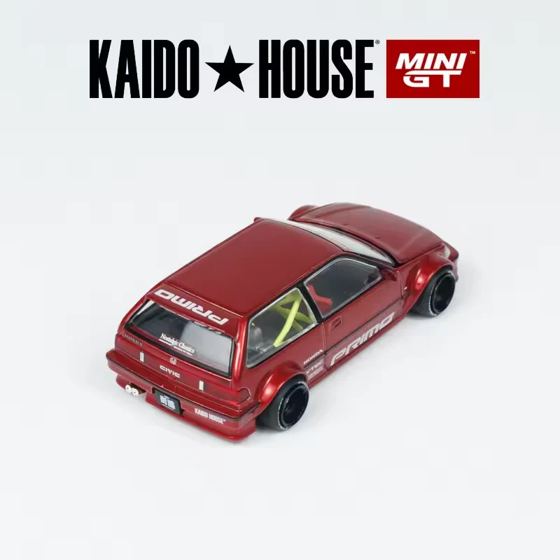 HONDA CIVIC (EF) KAIDO WORKS V2 (RED) KAIDOHOUSE X MINI GT KHMG156 1:64 Scale - Image 7