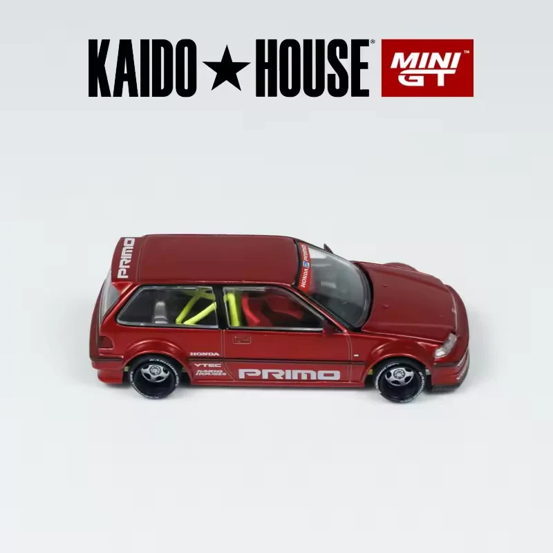 HONDA CIVIC (EF) KAIDO WORKS V2 (RED) KAIDOHOUSE X MINI GT KHMG156 1:64 Scale - Image 8