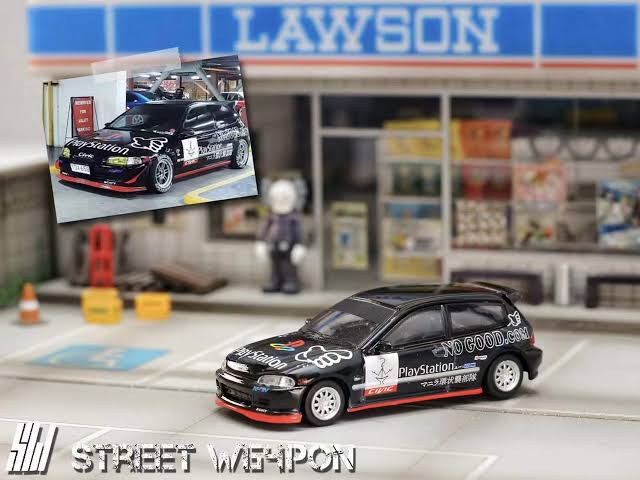 HONDA CIVIC EG6 PLAYSTATION LIVERY 1/64 - STREET WEAPON LIMITED 499pcs - Image 6