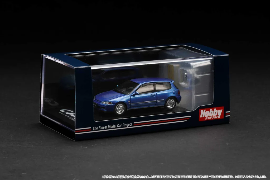HONDA CIVIC (EG6) SIR Ⅱ W/ENGINE DISPLAY (CAPTIVA BLUE) HOBBY JAPAN 1:64 - Image 2