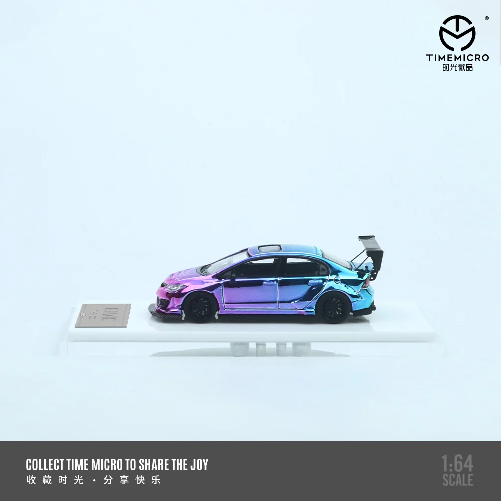 Honda Civic Tuned (Electroplated Purple-Blue) *LIMITED TO 999pcs* TimeMicro 1:64 - Image 2