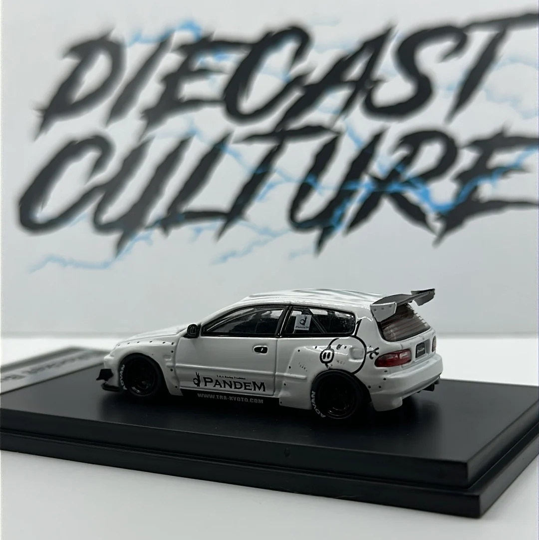 HONDA EG6 ROCKET BUNNY PANDEM WHITE 1:64 Scale - Image 5