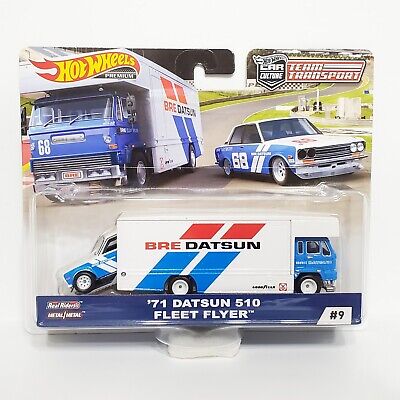 Hotwheels Premium Team Transport #9 - 71 Datsun 510 / Fleet Flyer BRE