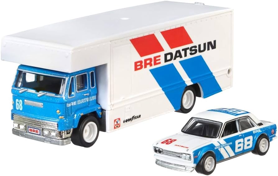 Hotwheels Premium Team Transport #9 - 71 Datsun 510 / Fleet Flyer BRE - Image 2
