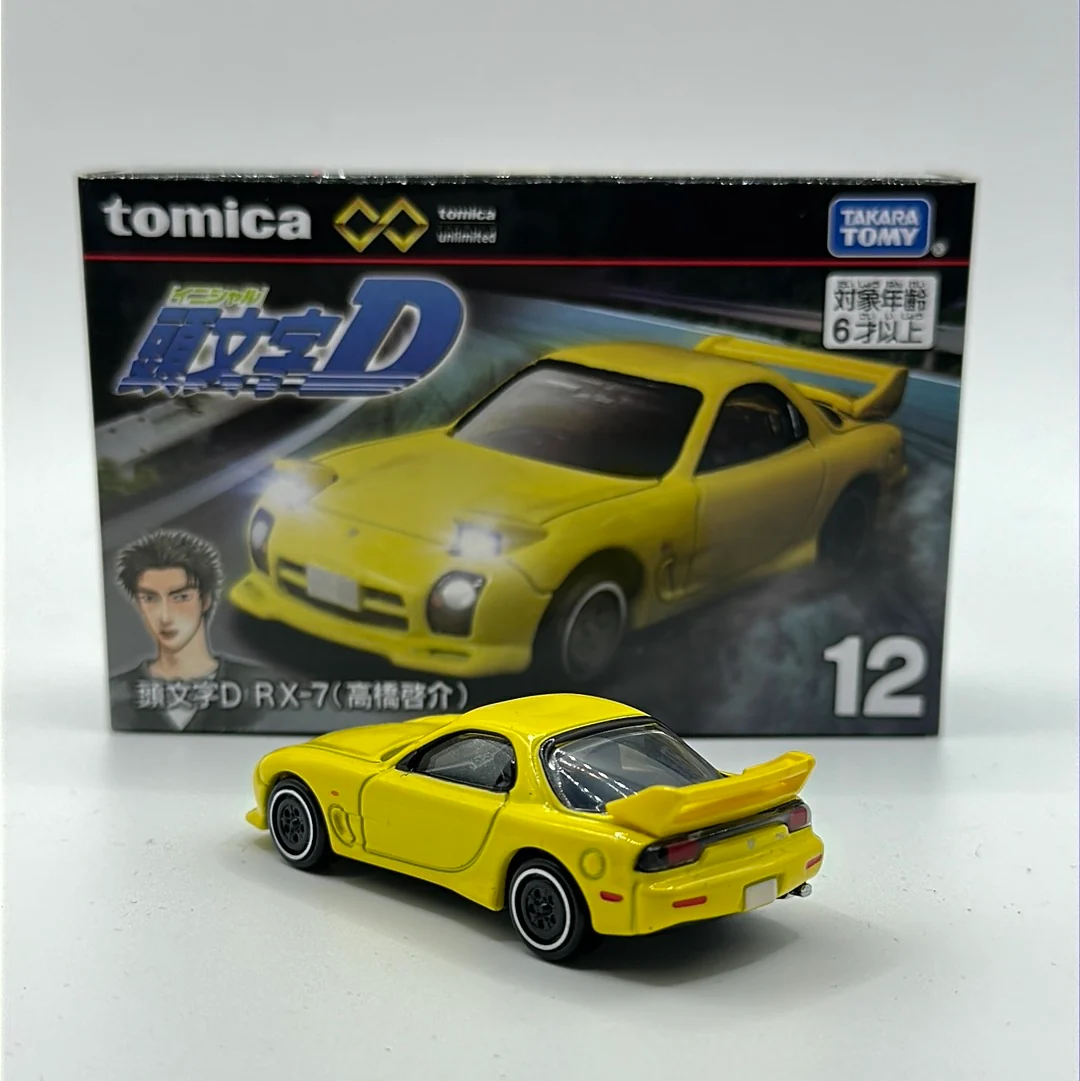 Initial D RX-7 Yellow 12 (Pop-up Headlights) TOMICA TAKARA TOMY 1:64 - Image 4