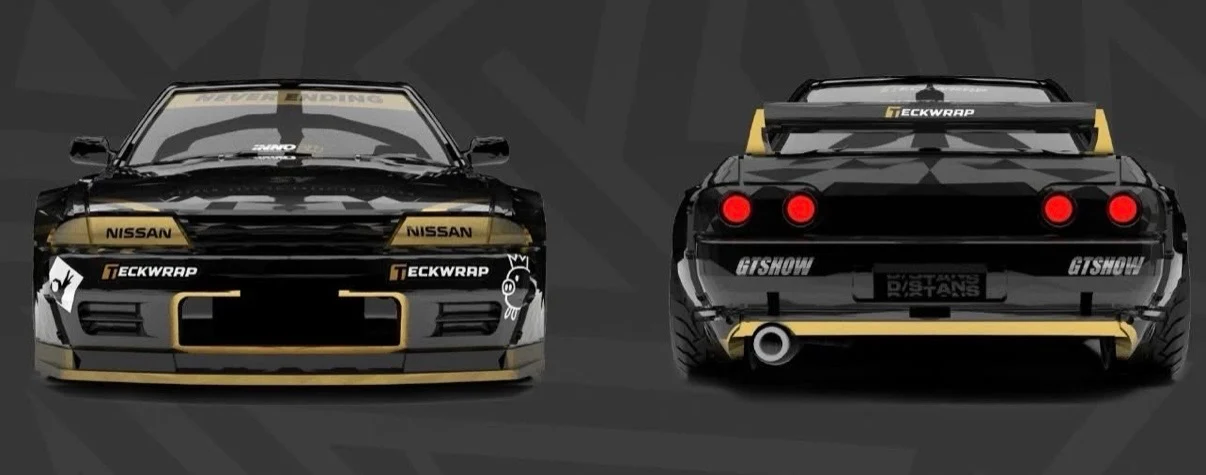INNO64 x D/Stans Carbon Fibre Buckle Keychain Display + Nissan Skyline GT-R32 Black VIP Exclusive | 2026 GT SHOW - Image 5