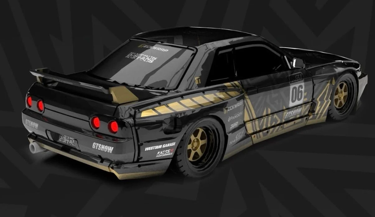 INNO64 x D/Stans Carbon Fibre Buckle Keychain Display + Nissan Skyline GT-R32 Black VIP Exclusive | 2026 GT SHOW - Image 6
