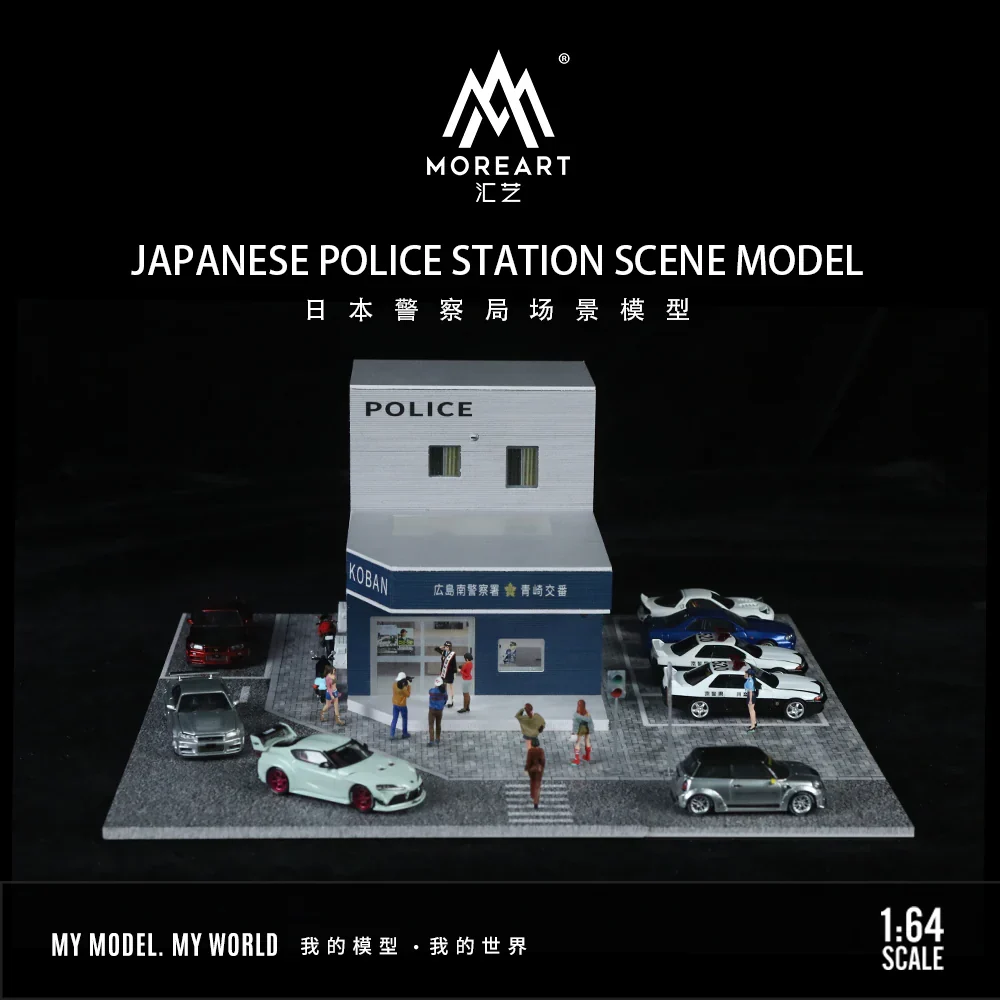 JAPANESE POLICE STATION SCENE MODEL MO936408 - MOREART 1:64 - Image 3