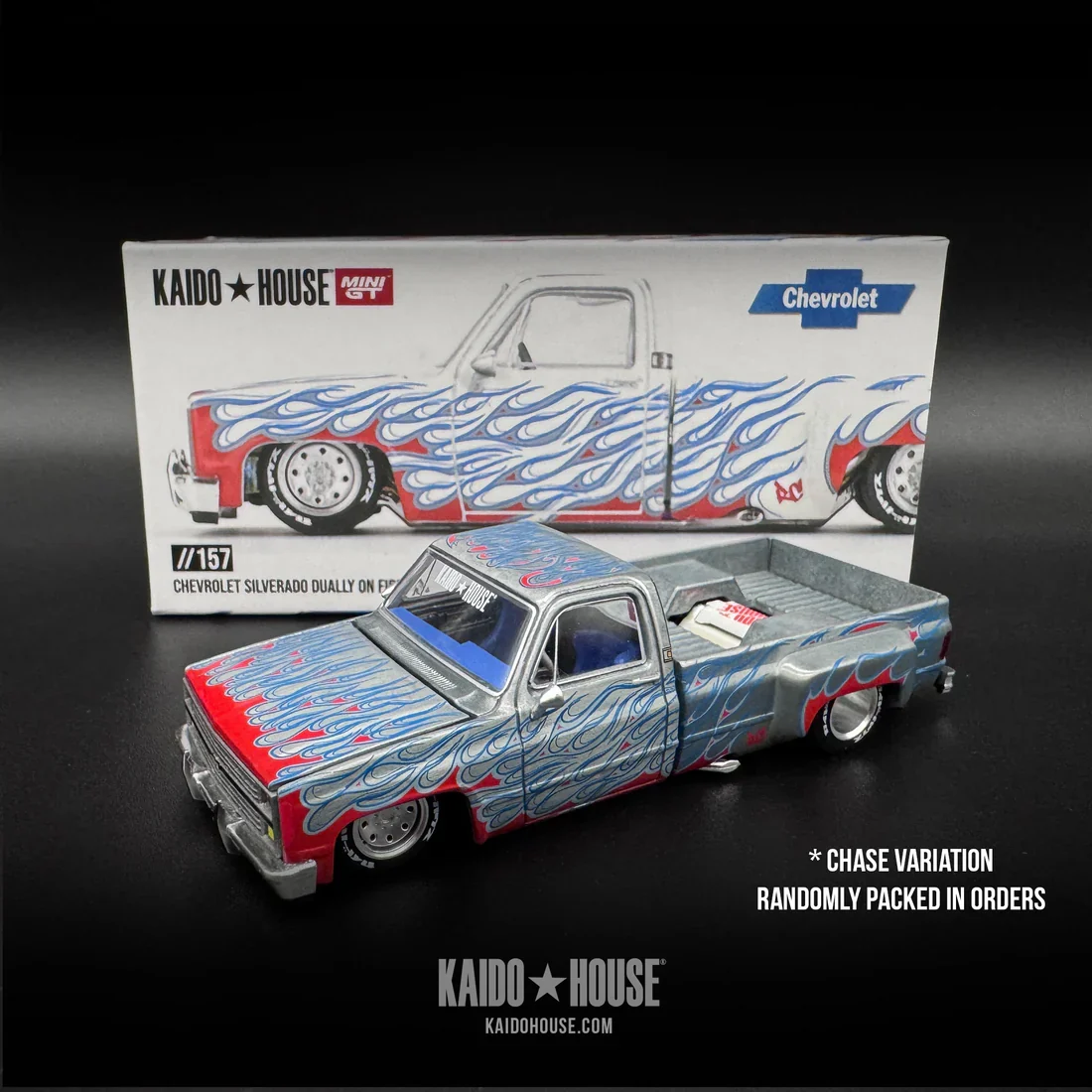 Kaido GT Chevrolet Silverado Dually On Fire V2 - Kaido House x MiniGT - Image 2