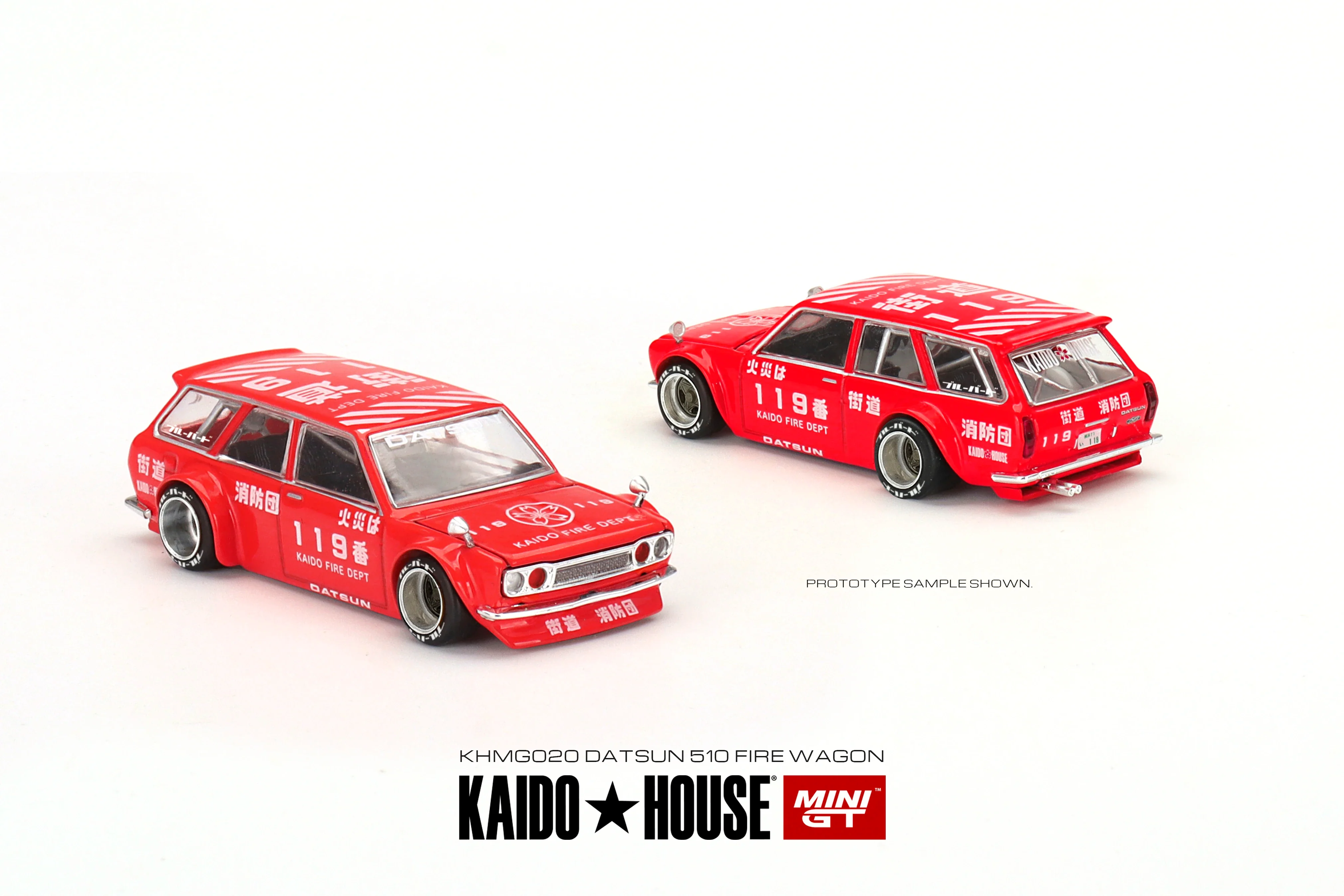 Datsun 510 Fire Wagon 020 Kaido House x MiniGT 1:64 Scale