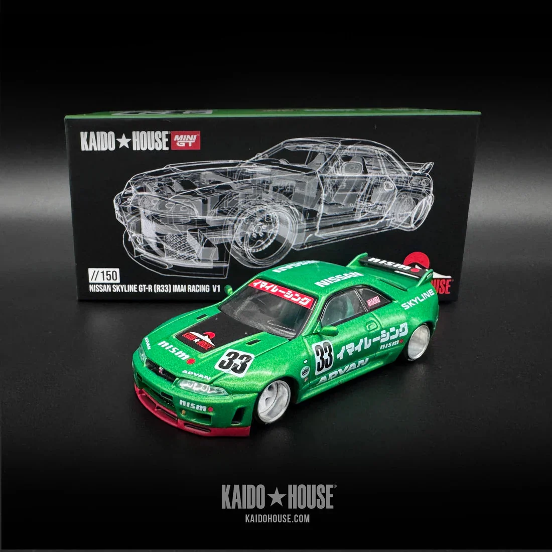 Kaido GT Nissan Skyline GT-R (R33) Imai Racing V1 - Kaido House x MiniGT