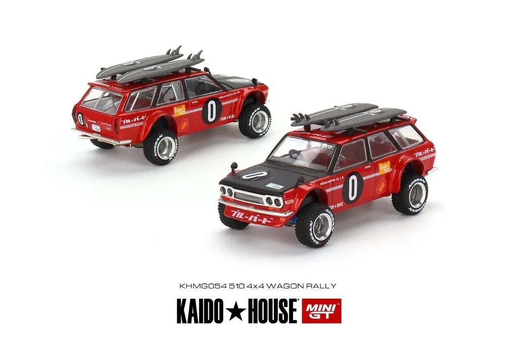 Datsun 510 4x4 Wagon Red 054 Kaido House x MiniGT 1:64 Scale