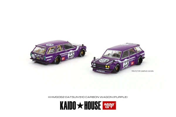 Datsun 510 Carbon Wagon (PURPLE) 062 Kaido House x MiniGT 1:64 Scale