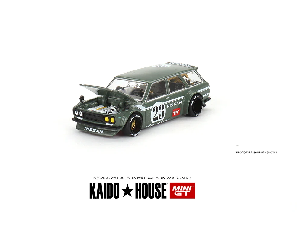 Datsun 510 Carbon Wagon (GREEN) 076 Kaido House x MiniGT - Image 2