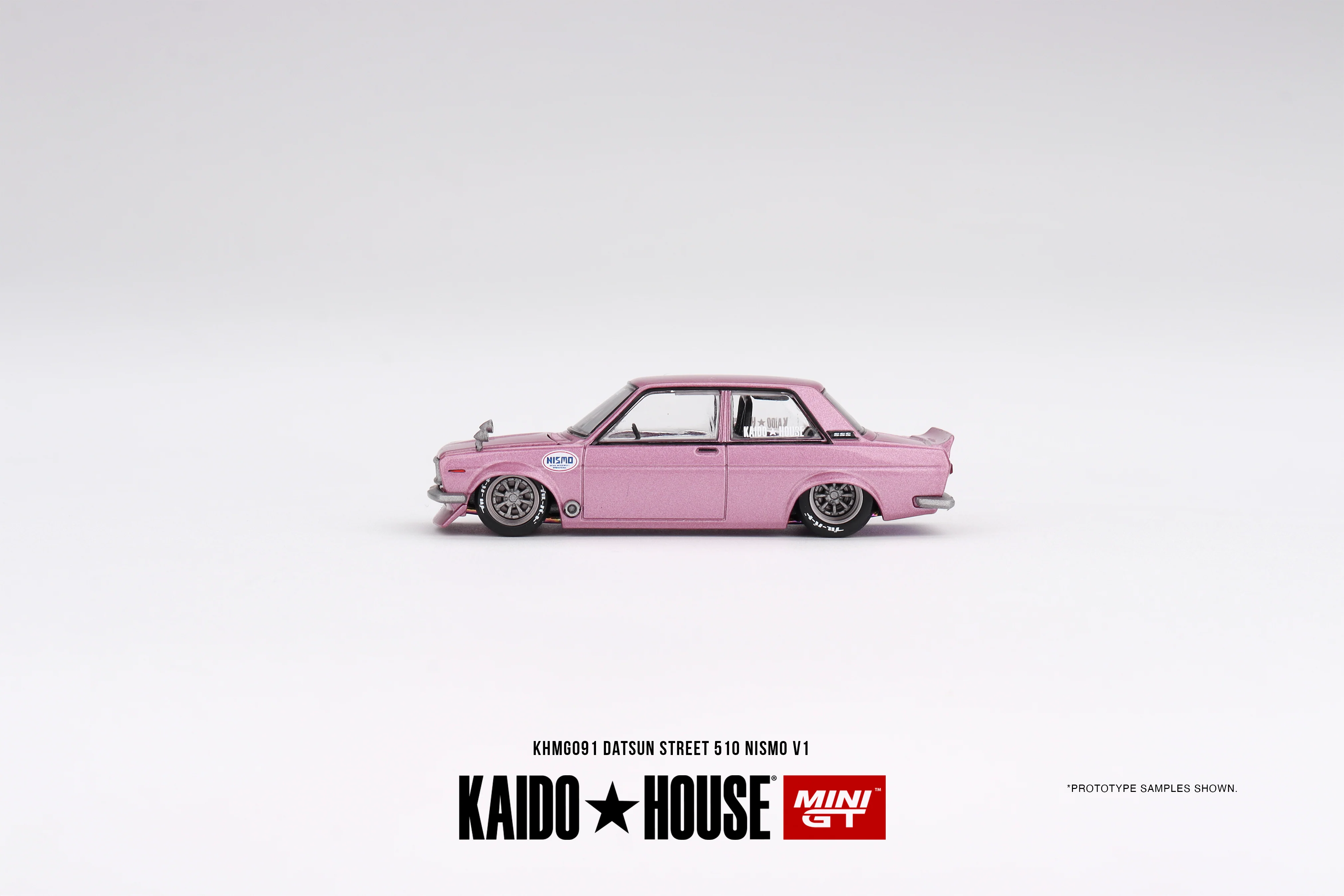 Datsun 510 Street Nismo V1 Pink 091 Kaido House x MiniGT 1:64 Scale - Image 3