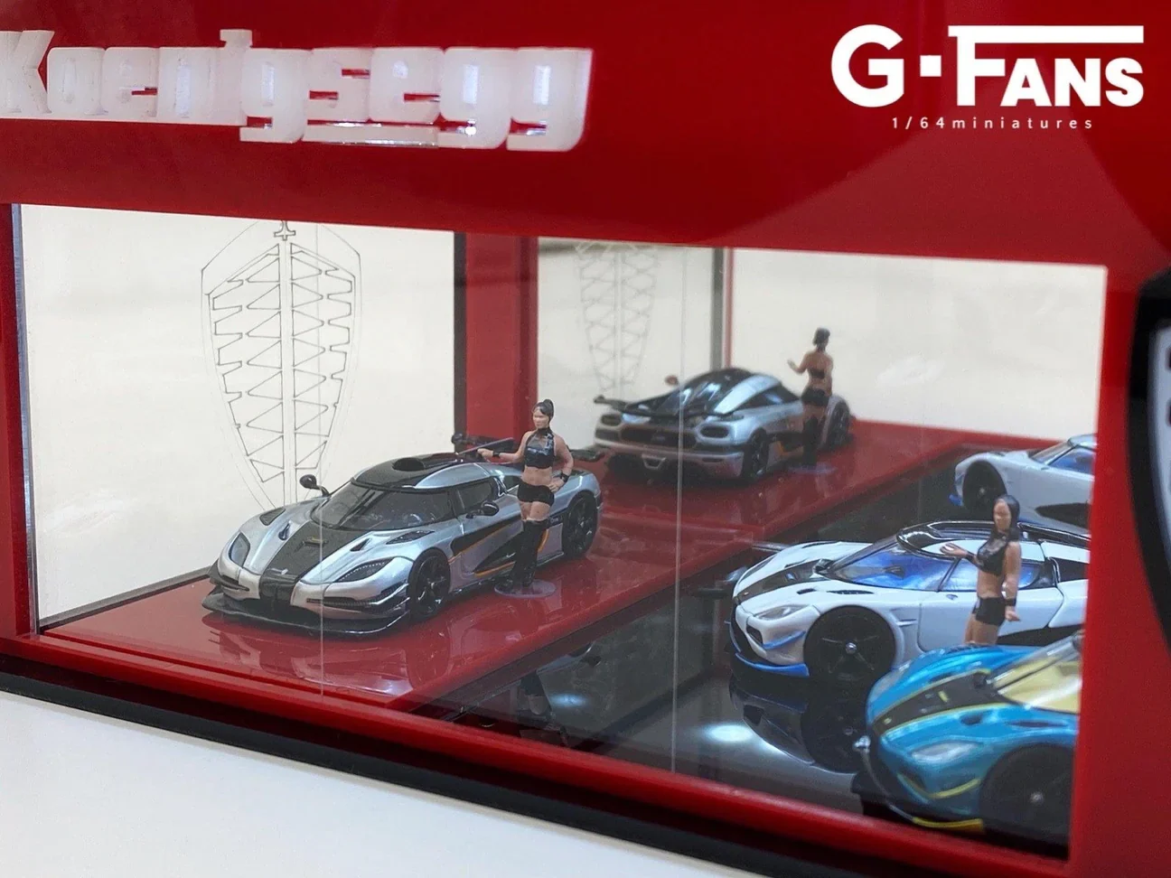 KOENIGSEGG DEALERSHIP Showroom Diorama Display with LED Lights G-FANS 1:64 - Image 5