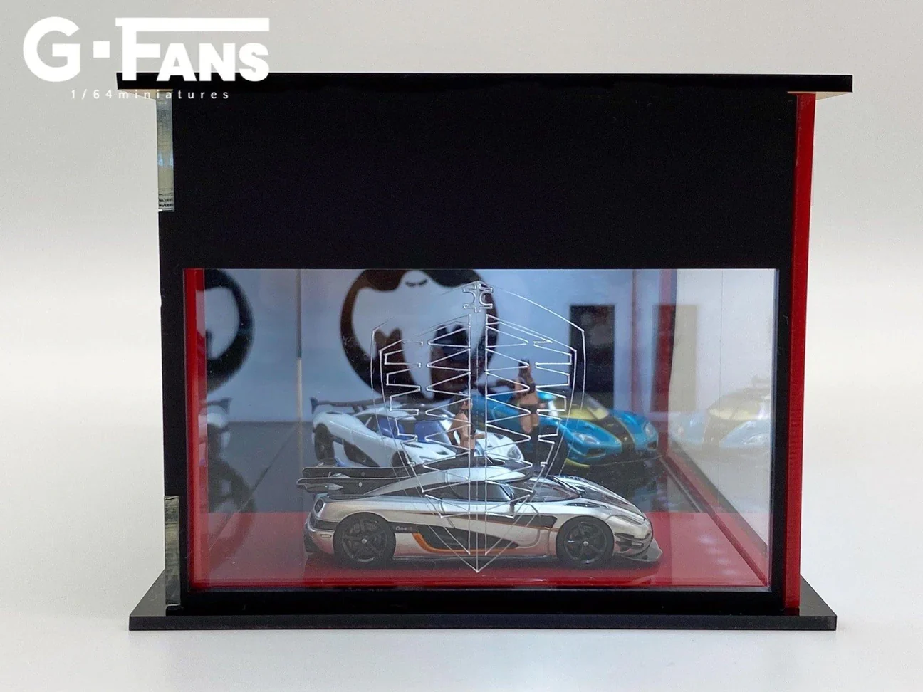 KOENIGSEGG DEALERSHIP Showroom Diorama Display with LED Lights G-FANS 1:64 - Image 7