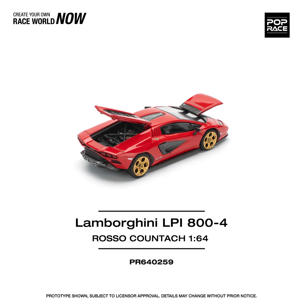 LAMBORGHINI COUNTACH LPI-800 ROSSO RED POP RACE - Image 3