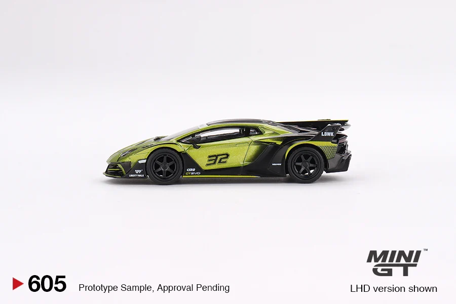 LAMBORGHINI LB-SILHOUETTE WORKS AVENTADOR GT EVO (LIME) MINI GT 1:64 - Image 3