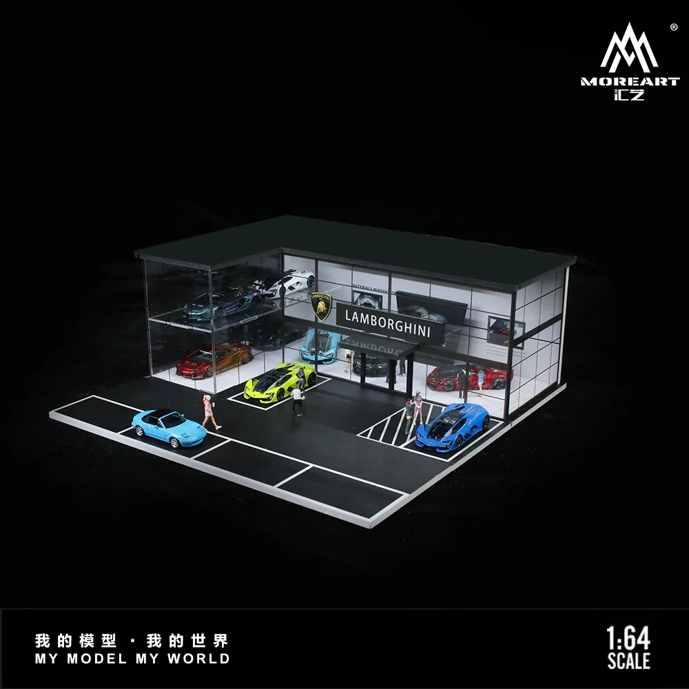 Lamborghini Show Room - Two Layer w/LED lights Morearts 1:64 - Image 2