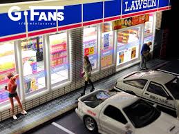 Lawson Building w/ Parking Diorama Display with LED Lights 1:64 Scale - Image 3