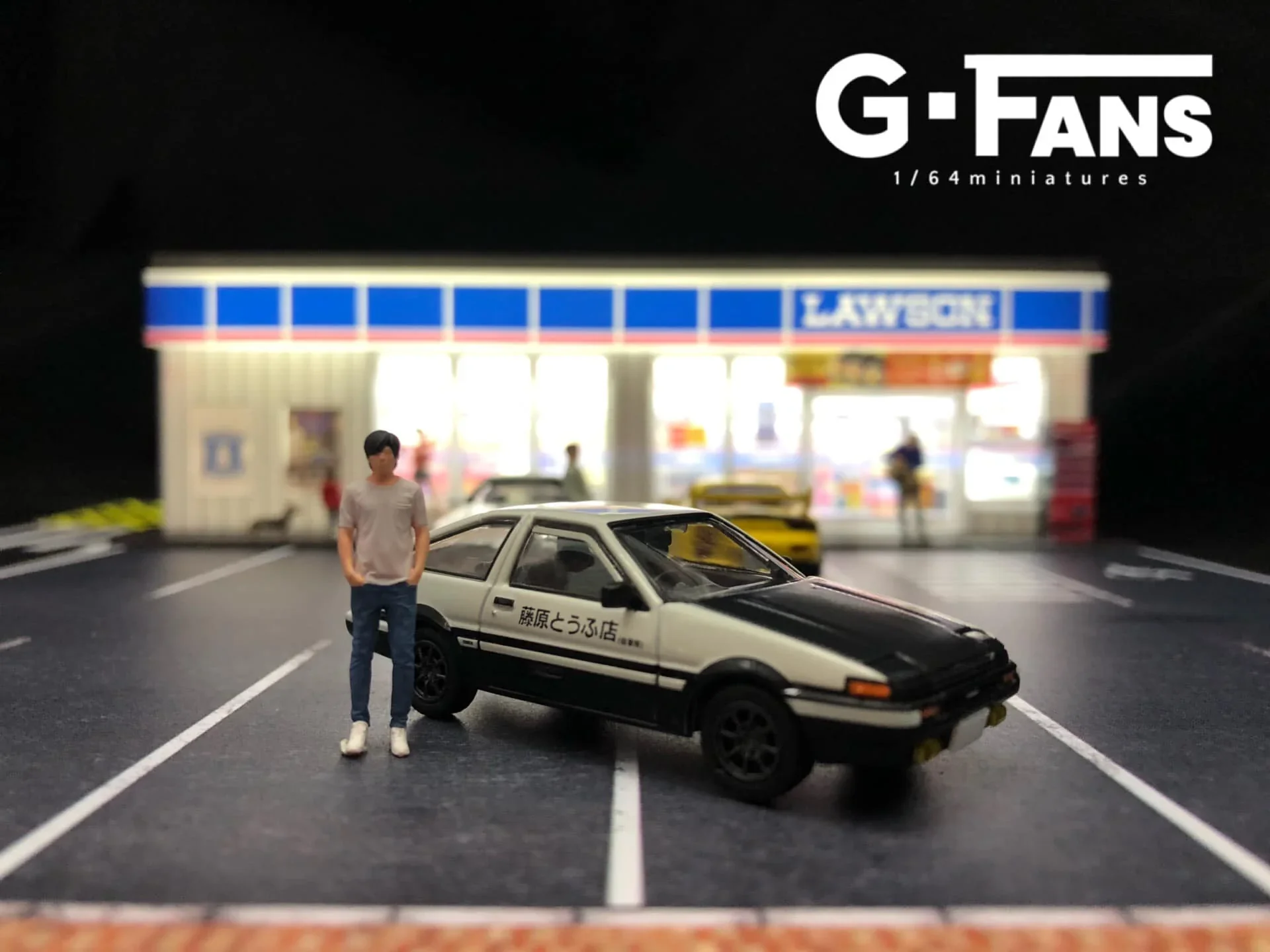 Lawson Building w/ Parking Diorama Display with LED Lights 1:64 Scale - Image 4