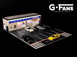 Lawson Building w/ Parking Diorama Display with LED Lights 1:64 Scale - Image 5