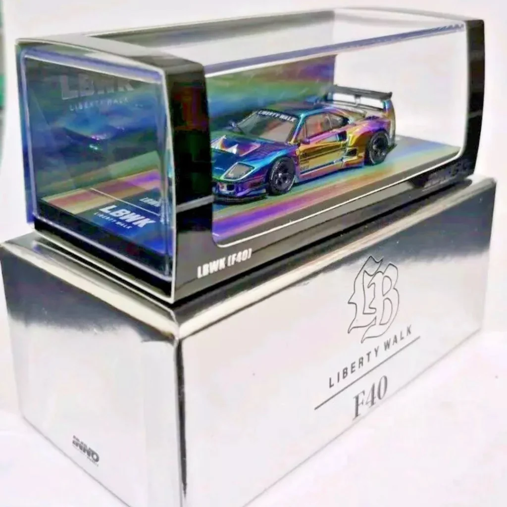 LBWK FERRARI F40 Chrome Silver *Chase* INNO64 1:64 - Image 4