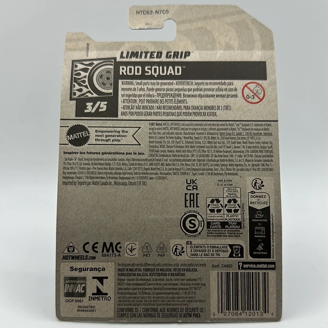 Limited Grip - ROD SQUAD 3/5 Hotwheels Mainline 50/250 *Bent card* - Image 2