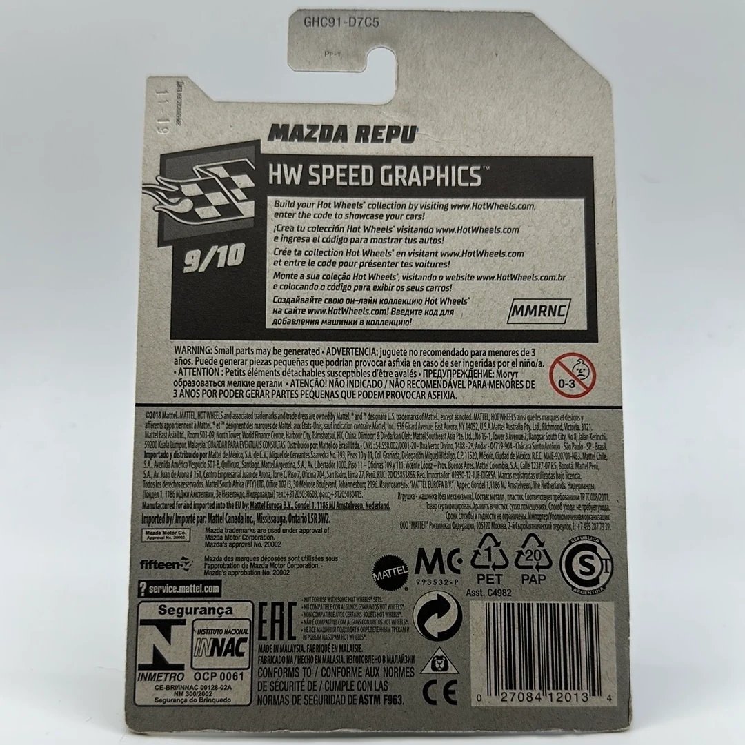 Mazda Repu - HW Speed Graphics 9/10 Hotwheels Mainline 93/250 MAGNUS WALKER - Image 2